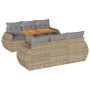 Set sofás de jardín 7 piezas y cojines ratán sintético beige de , Conjuntos de jardín - Ref: Foro24-3327223, Precio: 556,04 €...