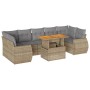 Set de sofás de jardín y cojines 8 piezas ratán sintético beige de , Conjuntos de jardín - Ref: Foro24-3327237, Precio: 575,1...