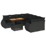 Set de sofás de jardín con cojines 9 pzas ratán sintético negro de , Conjuntos de jardín - Ref: Foro24-3327240, Precio: 642,5...