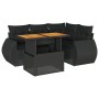 Set de muebles de jardín 5 pzas y cojines ratán sintético negro de , Conjuntos de jardín - Ref: Foro24-3327254, Precio: 405,4...