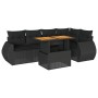 Set de sofás de jardín 6 piezas y cojines ratán sintético negro de , Conjuntos de jardín - Ref: Foro24-3327261, Precio: 461,1...