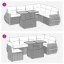 Set de sofás de jardín 7 pzas con cojines ratán sintético negro de , Conjuntos de jardín - Ref: Foro24-3327268, Precio: 512,9...