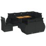 Set de sofás de jardín con cojines 9 pzas ratán sintético negro de , Conjuntos de jardín - Ref: Foro24-3327275, Precio: 726,7...