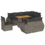 Set de sofás de jardín con cojines 9 pzas ratán sintético gris de , Conjuntos de jardín - Ref: Foro24-3327280, Precio: 711,30...