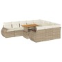 Set de sofás de jardín 11pzas con cojines ratán sintético beige de , Conjuntos de jardín - Ref: Foro24-3327313, Precio: 894,1...