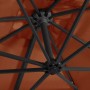 Sombrilla voladiza con luces LED terracota 250x250 cm de vidaXL, Sombrillas - Ref: Foro24-312311, Precio: 88,08 €, Descuento: %