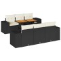 Set de sofás de jardín 7 pzas con cojines ratán sintético negro de , Conjuntos de jardín - Ref: Foro24-3327332, Precio: 517,9...