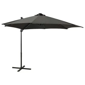 Sombrilla voladiza con poste y luces LED gris antracita 300 cm de vidaXL, Sombrillas - Ref: Foro24-312330, Precio: 202,38 €, ...