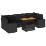 Set de sofás de jardín y cojines 8 piezas ratán sintético negro de , Conjuntos de jardín - Ref: Foro24-3327345, Precio: 582,8...
