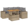Juego de sofás jardín con cojines 5 pzas ratán sintético beige de , Conjuntos de jardín - Ref: Foro24-3327370, Precio: 413,65...
