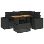 Set de muebles de jardín 5 pzas y cojines ratán sintético negro de , Conjuntos de jardín - Ref: Foro24-3327366, Precio: 412,1...