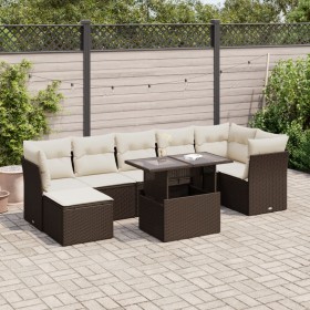 Set sofás de jardín 8 piezas y cojines ratán sintético marrón de , Conjuntos de jardín - Ref: Foro24-3326204, Precio: 542,93 ...