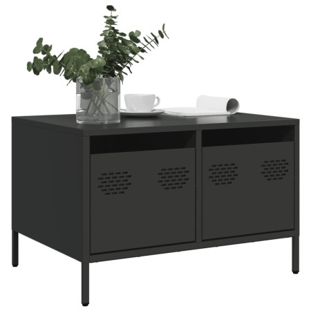 Mueble para TV acero laminado en frío negro 68x50x43,5 cm de , Muebles TV - Ref: Foro24-851238, Precio: 77,52 €, Descuento: %