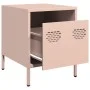 Mesita de noche acero rosa 35x39x43,5 cm de , Mesitas de noche - Ref: Foro24-851246, Precio: 58,46 €, Descuento: %