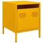Mesita de noche acero amarillo mostaza 35x39x43,5 cm de , Mesitas de noche - Ref: Foro24-851250, Precio: 43,63 €, Descuento: %