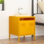 Mesita de noche acero amarillo mostaza 35x39x43,5 cm de , Mesitas de noche - Ref: Foro24-851250, Precio: 44,04 €, Descuento: %