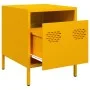 Mesita de noche acero amarillo mostaza 35x39x43,5 cm de , Mesitas de noche - Ref: Foro24-851250, Precio: 43,63 €, Descuento: %