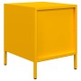 Mesita de noche acero amarillo mostaza 35x39x43,5 cm de , Mesitas de noche - Ref: Foro24-851250, Precio: 44,04 €, Descuento: %