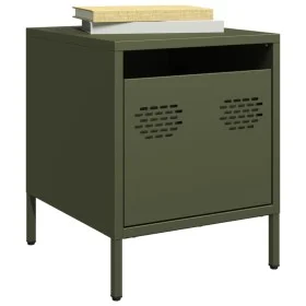 Mesita de noche acero verde oliva 35x39x43,5 cm by , Nightstands - Ref: Foro24-851252, Price: 58,46 €, Discount: %