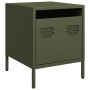 Mesita de noche acero verde oliva 35x39x43,5 cm de , Mesitas de noche - Ref: Foro24-851252, Precio: 59,21 €, Descuento: %