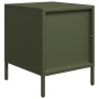 Mesita de noche acero verde oliva 35x39x43,5 cm de , Mesitas de noche - Ref: Foro24-851252, Precio: 59,21 €, Descuento: %
