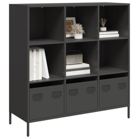 Aparador de acero negro 101,5x39x103,5 cm de , Aparadores - Ref: Foro24-851388, Precio: 121,39 €, Descuento: %