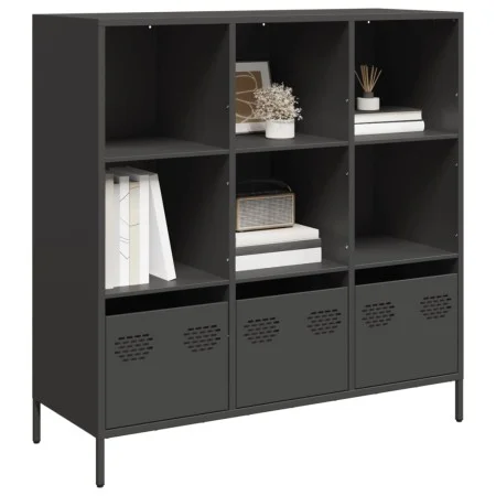 Aparador de acero negro 101,5x39x103,5 cm de , Aparadores - Ref: Foro24-851388, Precio: 120,64 €, Descuento: %