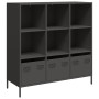 Aparador de acero negro 101,5x39x103,5 cm de , Aparadores - Ref: Foro24-851388, Precio: 121,39 €, Descuento: %