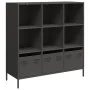Aparador de acero negro 101,5x39x103,5 cm de , Aparadores - Ref: Foro24-851388, Precio: 120,64 €, Descuento: %