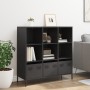 Aparador de acero negro 101,5x39x103,5 cm de , Aparadores - Ref: Foro24-851388, Precio: 121,39 €, Descuento: %