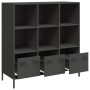 Aparador de acero negro 101,5x39x103,5 cm de , Aparadores - Ref: Foro24-851388, Precio: 121,39 €, Descuento: %