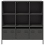 Aparador de acero negro 101,5x39x103,5 cm de , Aparadores - Ref: Foro24-851388, Precio: 121,39 €, Descuento: %