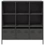 Aparador de acero negro 101,5x39x103,5 cm de , Aparadores - Ref: Foro24-851388, Precio: 120,64 €, Descuento: %