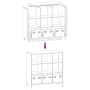 Aparador de acero negro 101,5x39x103,5 cm de , Aparadores - Ref: Foro24-851388, Precio: 121,39 €, Descuento: %