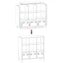 Aparador de acero negro 101,5x39x103,5 cm de , Aparadores - Ref: Foro24-851388, Precio: 120,64 €, Descuento: %