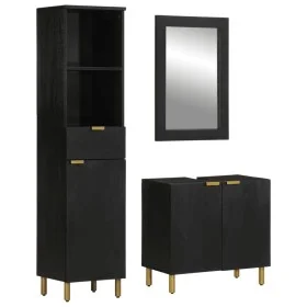 Juego de muebles de baño 3 pzas madera contrachapada negro von , Badezimmermöbel - Ref: Foro24-3309995, Preis: 294,47 €, Raba...