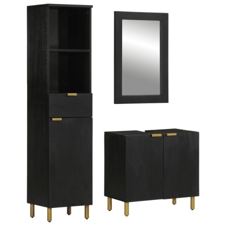 Juego de muebles de baño 3 pzas madera contrachapada negro de , Muebles de baño - Ref: Foro24-3309995, Precio: 316,49 €, Desc...
