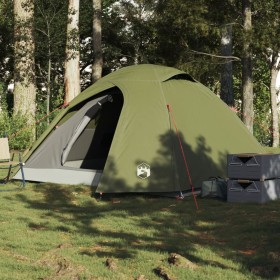 Tienda de campaña iglú para 4 personas impermeable verde oliva de , Tiendas de campaña - Ref: Foro24-4009618, Precio: 70,99 €...