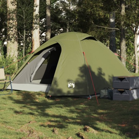 Tienda de campaña iglú para 4 personas impermeable verde oliva de , Tiendas de campaña - Ref: Foro24-4009618, Precio: 70,99 €...