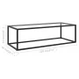 Mesa de centro negra con vidrio templado 120x50x35 cm de vidaXL, Mesas de centro - Ref: Foro24-322883, Precio: 95,53 €, Descu...