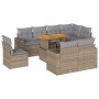 Set de sofás de jardín con cojines 9 pzas ratán sintético beige de , Conjuntos de jardín - Ref: Foro24-3327055, Precio: 705,7...