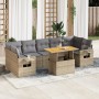 Set de sofás de jardín y cojines 8 piezas ratán sintético beige de , Conjuntos de jardín - Ref: Foro24-3327125, Precio: 580,2...