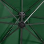Sombrilla voladiza con poste y luces LED 250 cm verde de vidaXL, Sombrillas - Ref: Foro24-312321, Precio: 114,82 €, Descuento: %