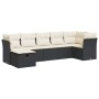 Set de sofás de jardín 7 pzas con cojines ratán sintético negro de , Conjuntos de jardín - Ref: Foro24-3325302, Precio: 423,1...