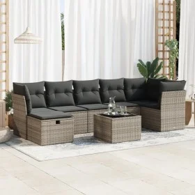 Set de sofás de jardín y cojines 8 piezas ratán sintético gris de , Conjuntos de jardín - Ref: Foro24-3325316, Precio: 466,58...