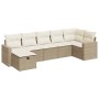 Set sofás de jardín 7 piezas y cojines ratán sintético beige de , Conjuntos de jardín - Ref: Foro24-3325404, Precio: 497,69 €...