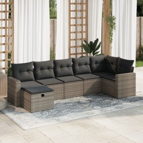 Set de sofás de jardín 7 pzas con cojines ratán sintético gris de , Conjuntos de jardín - Ref: Foro24-3325406, Precio: 451,87...