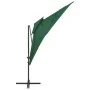Sombrilla voladiza con cubierta doble verde 250x250 cm de vidaXL, Sombrillas - Ref: Foro24-312361, Precio: 122,78 €, Descuent...