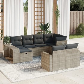 Set sofás jardín 10 pzas con cojines ratán sintético gris claro de , Conjuntos de jardín - Ref: Foro24-3326066, Precio: 628,2...