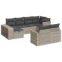 Set sofás jardín 10 pzas con cojines ratán sintético gris claro de , Conjuntos de jardín - Ref: Foro24-3326066, Precio: 628,2...